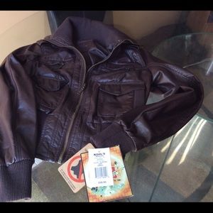 Girls faux leather jacket